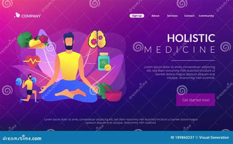 Holistic Medicine Concept Landing Page Stock Vector Illustration Of