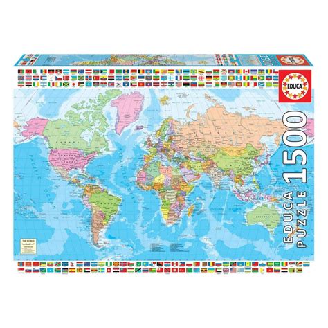 Comprar Puzzle Mapamundi Pol Tico Piezas Toy Planet