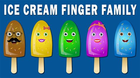 Ice Cream Finger Family Nursery Rhymes for Kids - YouTube