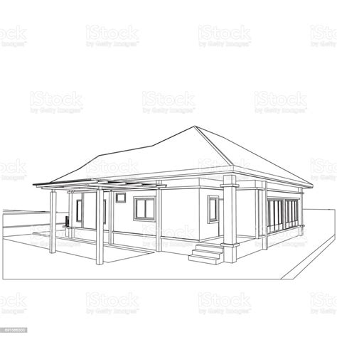 Detail Gambar Sketsa Rumah Hitam Putih Koleksi Nomer 37