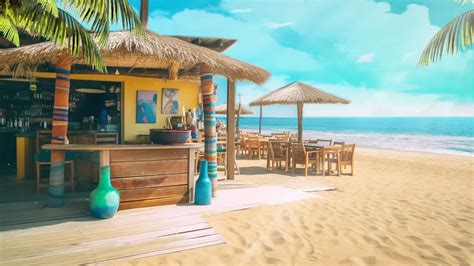 Sleepy Tropical Beach Cafe Ambience Morning Bossa Nova Music And Ocean