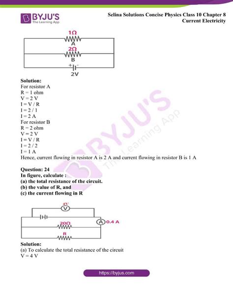 Selina Solutions Concise Physics Class 10 Chapter 8 Current Electricity