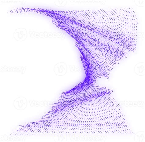 Abstract Wavy Lines Element Flowing Particles Wave Pattern D Curve