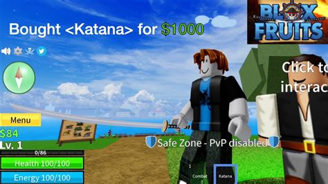 Lvl1 Noob Gets Katana Reaches 2nd Sea Roblox Youtube