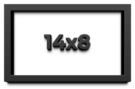 14x8 Shadow Box Frame Black 1 Inches Deep Real Wood Contemporary Shadowbox Display Frame Uv