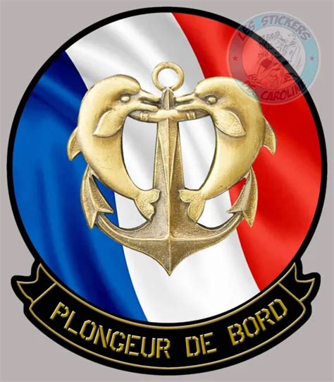 Sticker Insigne Militaire Armee Brevet Plongeur De Bord Autocollant