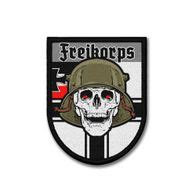 Patch Freikorps 1918 Soldat Totenkopf Helm M17 Fahne Aufnäher 38296