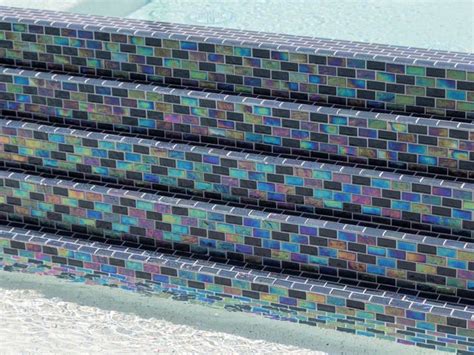 NPT Equinox Black Steel 1x2 Pool Tile Swimmingpool Pool Tile