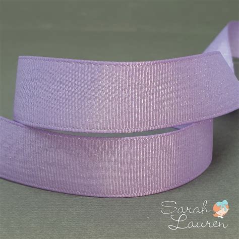 Lt Orchid Silver Glitter Ribbon Sarah Lauren