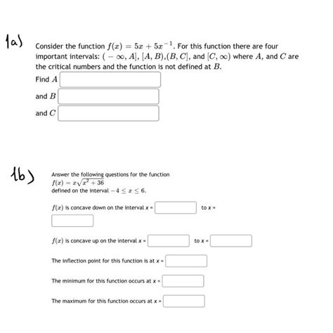 Solved A Consider The Function F X 5x 5x−1 For This