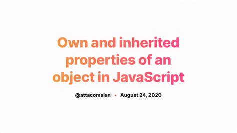 Own And Inherited Properties Of An Object In Javascript