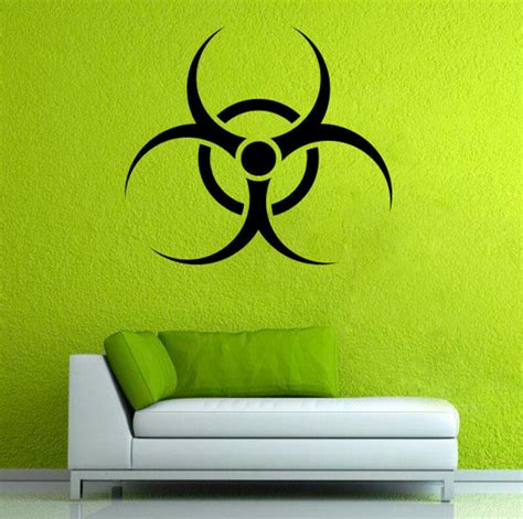 Biohazard Symbol Wall Decal Biohazard Sign Wall Vinyl Sticker Etsy