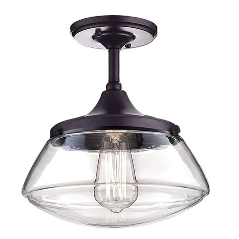 Williston Forge Nathan Glass Semi Flush Mount Reviews Wayfair