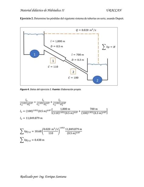 Tuberías En Serie Paralelo Y Equivalentes Por D W Y H W Uraccan