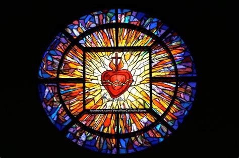 Sacred Heart Stain Glass Catholic Church Stained Glass Sacred Heart