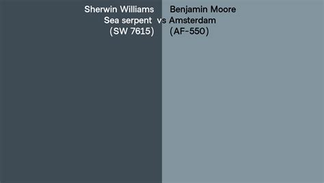 Sherwin Williams Sea Serpent Sw 7615 Vs Benjamin Moore Amsterdam Af