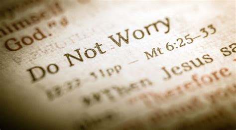 Do Not Worry About Your Life