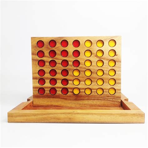 Connect Four Wooden Connect 4 Game Game Board Wooden Game Etsy