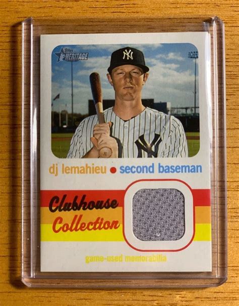 Dj Lemahieu Topps Heritage Clubhouse Collection Relics Ccr Dl Ny