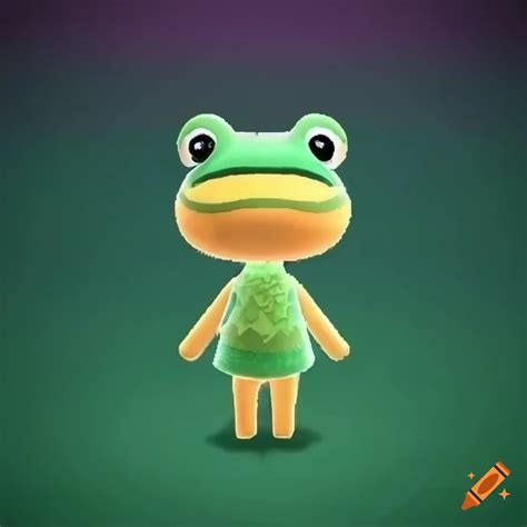 Animal Crossing Frog With Yellow Feathers And Blue Eyes