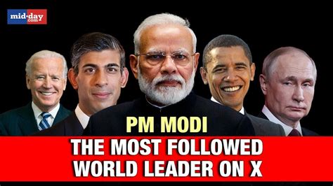 Pm Modi Crosses Million Followers On X Becomes Second Most