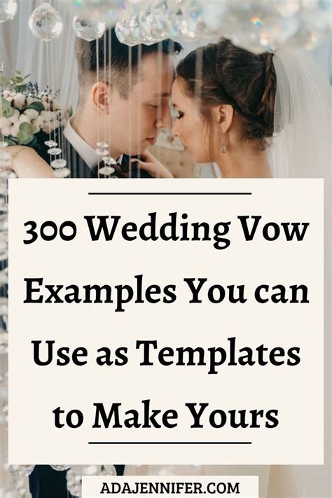 300 Wedding Vow Examples You Can Use As Templates To Make Yours Wedding Vows Examples Vow