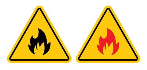 Fire Warning Sign 42113841 Vector Art At Vecteezy