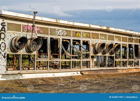 Old Ruin Of A Factory From East Germany Editorial Photography Image