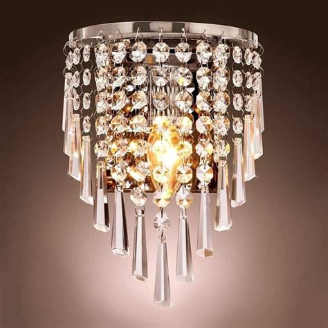 Glighone Applique Murale En Cristal LED Moderne E14 Lustre Lnaire