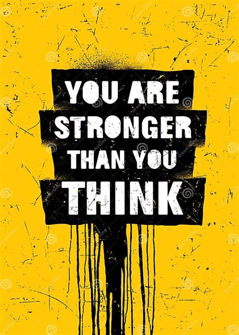 You Are Stronger Than You Think Strong Inspiring Gym Workout Typography Motivation Quote Poster