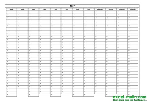 Calendrier 2017 Excel Modifiable Et Gratuit Excel