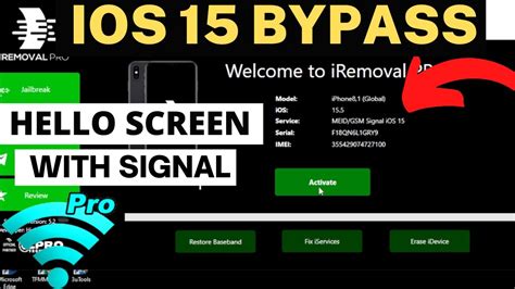 IOS 15 HELLO BYPASS WITH SIGNAL IREMOVAL PRO YouTube