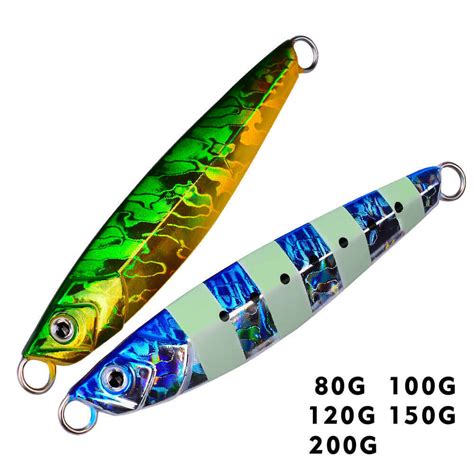 Pcs Slow Fall Pitch Fishing Lures Sinking Lead Metal Flat Jigs Jigging