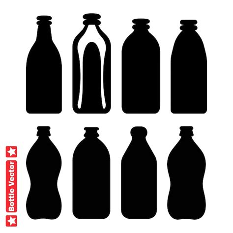 Envases Vectoriales De Botellas De Siluetas Variadas Perfectos Para La