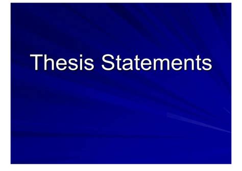 Thesis Statement Ppt By Patti Henderson Issuu