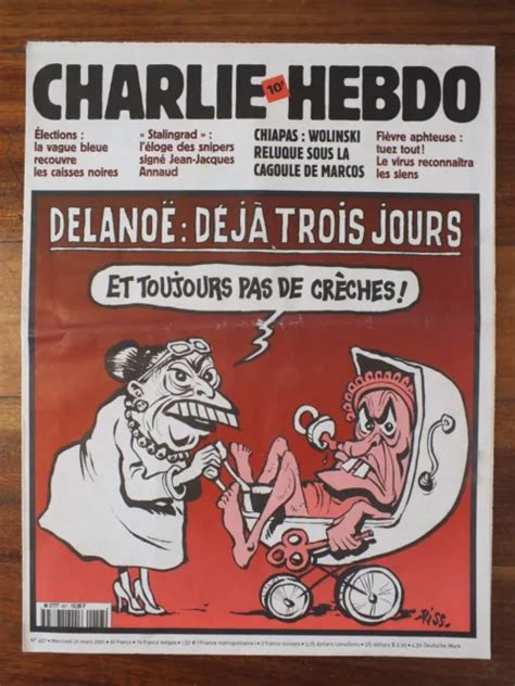 Charlie Hebdo N Mars Couverture Riss Tib Ri Delano Eur