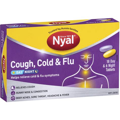 Nyal Tablets Cold And Flu 18 Day 6 Night 24 Pack Woolworths