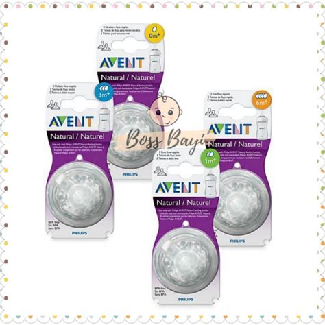 Jual Avent Philips Nipple Dot Teatnat Natural 0m 3m 6m Botol Wide