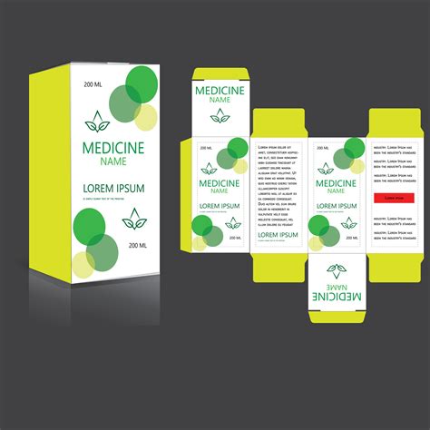 Medicine package design with template 29472062 Vector Art at Vecteezy