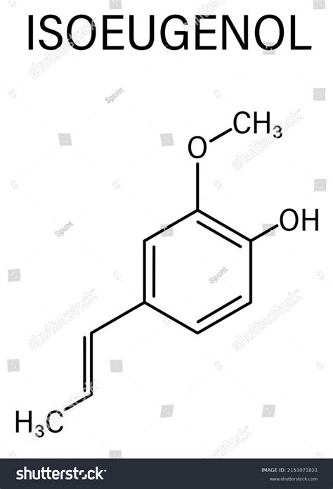 Isoeugenol Fragrance Molecule Skeletal Chemical Formula Stock Vector (Royalty Free) 2151071821 ...