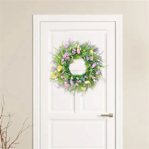 COURONNE DE CHALET Artificielle Couronne De Printemps Pour Porte D