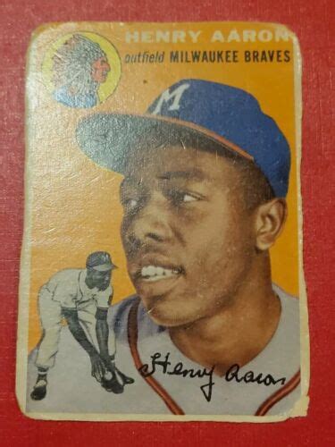 Topps Hank Aaron Rookie Authentic Rc Ebay