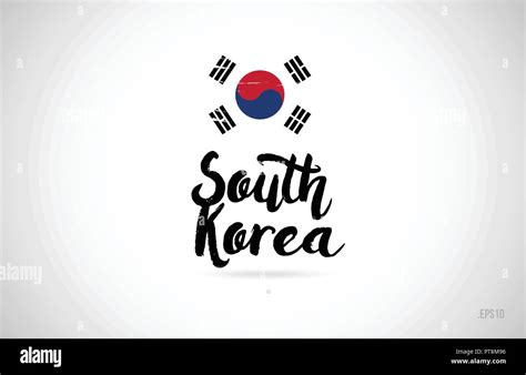 south korea country flag concept with grunge design suitable for a logo icon design Stock Vector ...