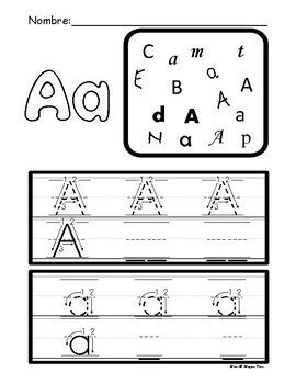 Spanish Alphabet Calligraphy Practice 2 by Martha Fenton | TPT