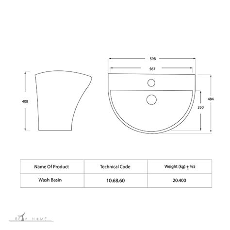 Floating Sinks | Silvia Semi-pedestal Sink | Betahome