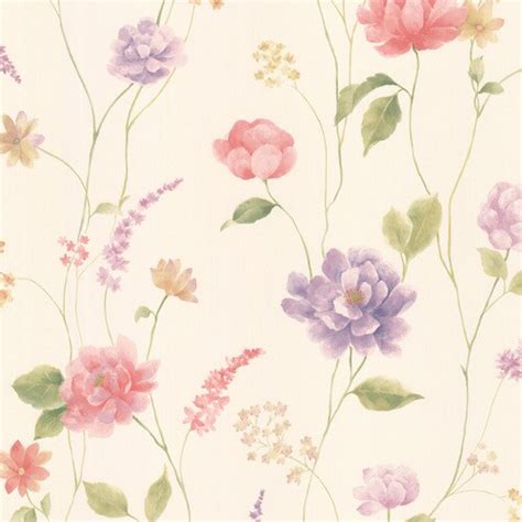 Brewster Kitchen And Bath Resource Iii 56 Sq Ft Cream Vinyl Floral