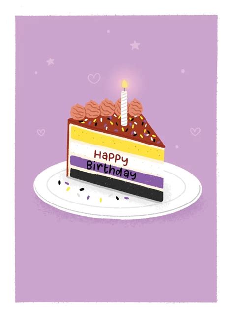 Birthday Non Binary By Blue Kiwi Design Cardly