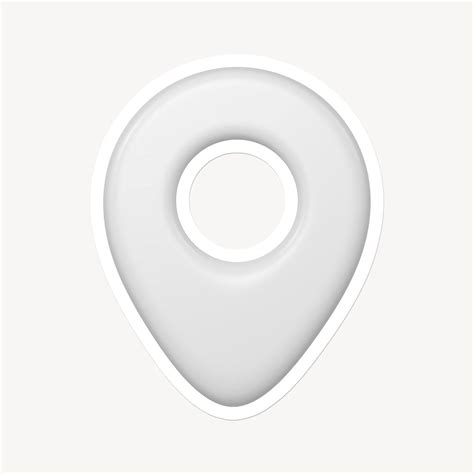 Location pin icon sticker white | Free Photo - rawpixel