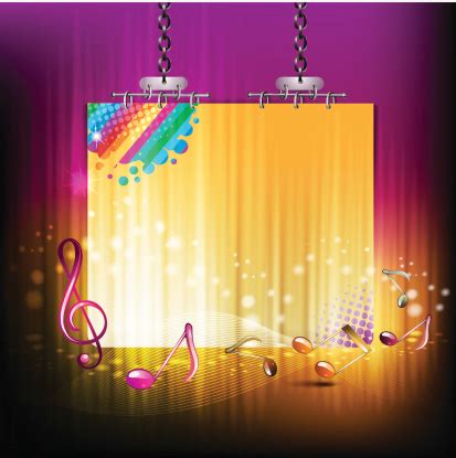 Banner With Musical Notes Stock Illustration - Download Image Now ...