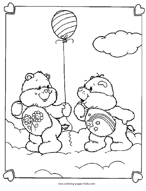 Care Bears Coloring Sheet - Friend bear and Wish Bear, Care Bears